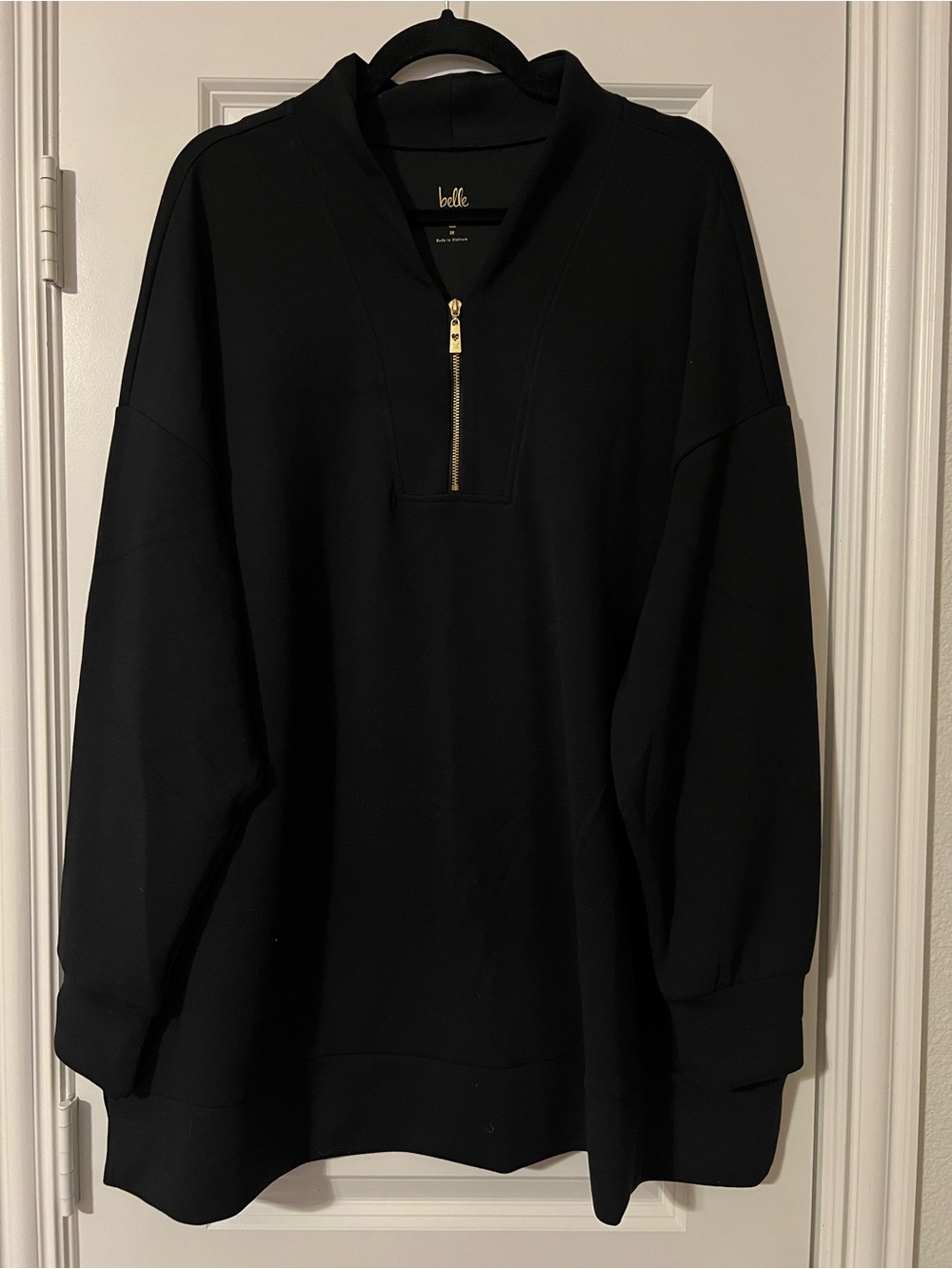 Black Scuba Quarter-Zip Pullover